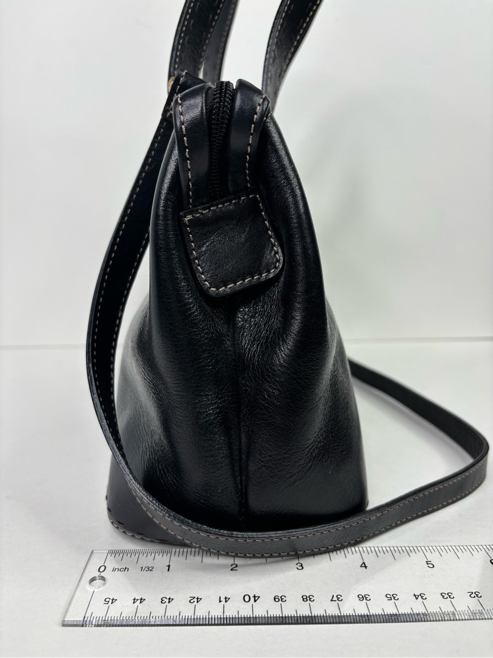 FOSSIL Classic Black Pebbled Leather Top-Handle Sedona Satchel ZB9095 - Picture 8 of 13